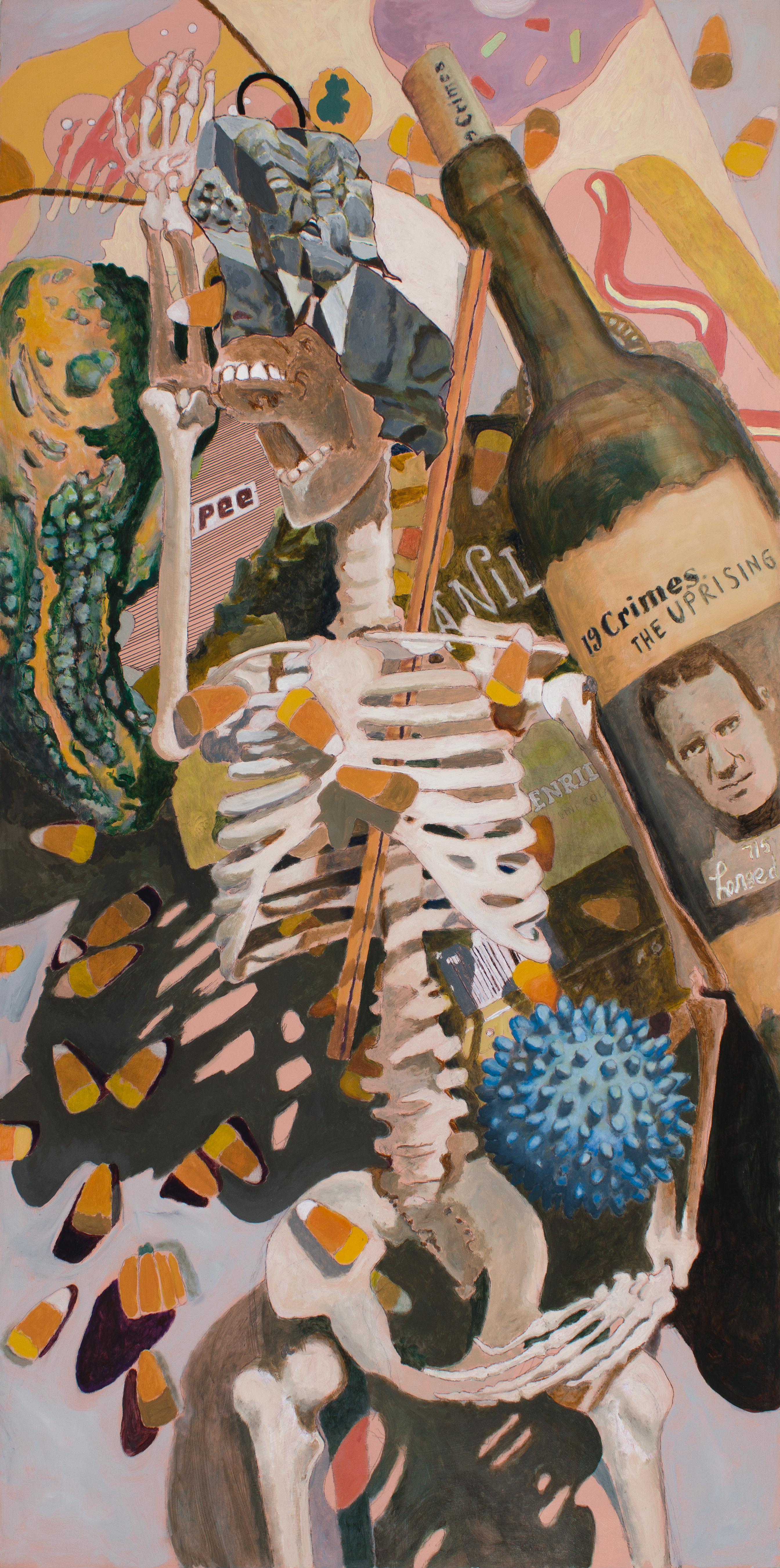 Still Life with Skeleton and Candy Corn